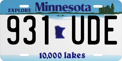 MN license plate 931UDE