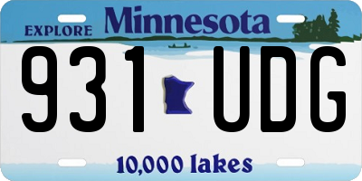 MN license plate 931UDG