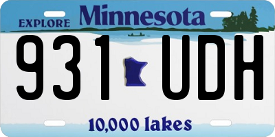 MN license plate 931UDH