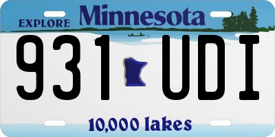 MN license plate 931UDI