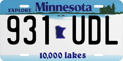 MN license plate 931UDL