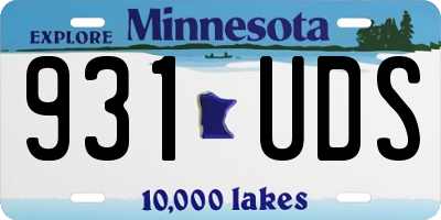 MN license plate 931UDS
