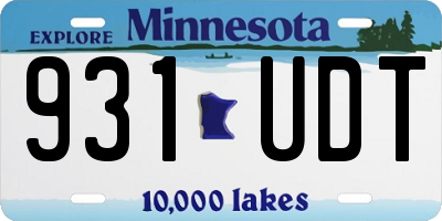 MN license plate 931UDT