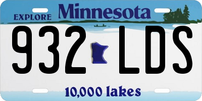 MN license plate 932LDS
