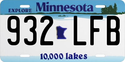 MN license plate 932LFB