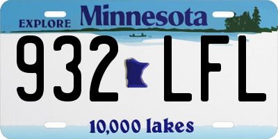 MN license plate 932LFL