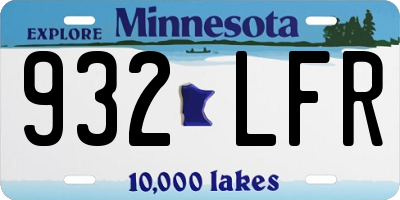 MN license plate 932LFR