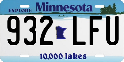 MN license plate 932LFU