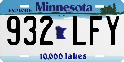 MN license plate 932LFY