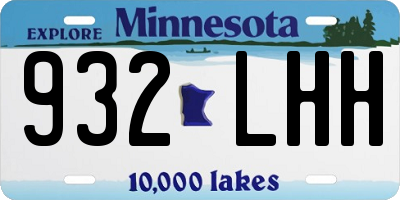MN license plate 932LHH