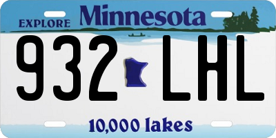 MN license plate 932LHL