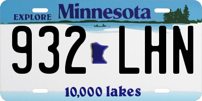 MN license plate 932LHN