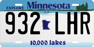 MN license plate 932LHR