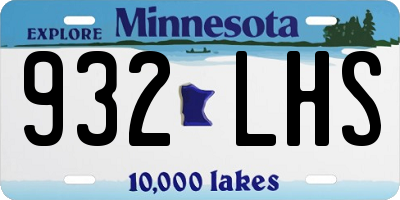 MN license plate 932LHS