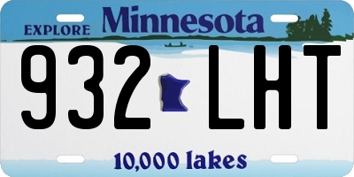 MN license plate 932LHT