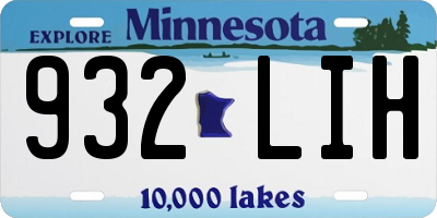 MN license plate 932LIH
