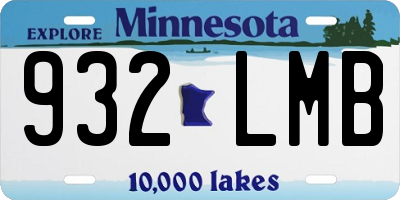MN license plate 932LMB