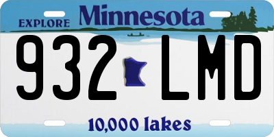 MN license plate 932LMD