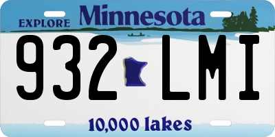 MN license plate 932LMI
