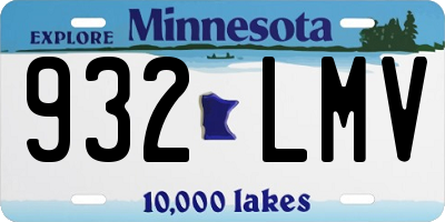 MN license plate 932LMV