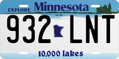MN license plate 932LNT