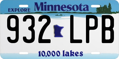 MN license plate 932LPB
