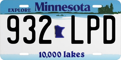 MN license plate 932LPD