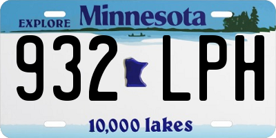 MN license plate 932LPH