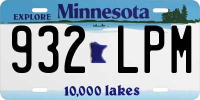MN license plate 932LPM