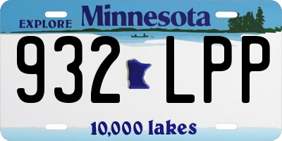 MN license plate 932LPP