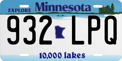 MN license plate 932LPQ