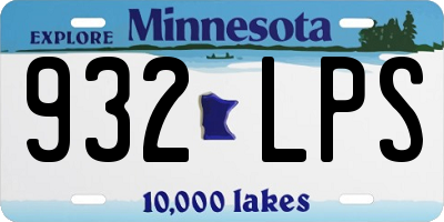 MN license plate 932LPS