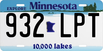MN license plate 932LPT