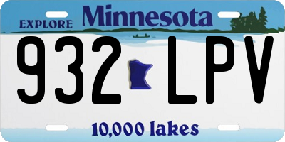 MN license plate 932LPV