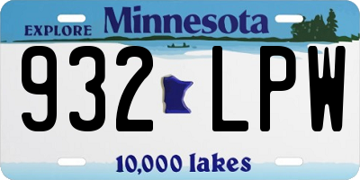 MN license plate 932LPW