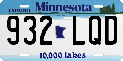 MN license plate 932LQD