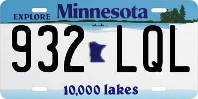 MN license plate 932LQL
