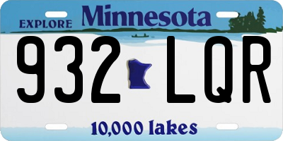MN license plate 932LQR