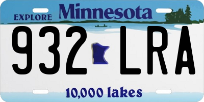 MN license plate 932LRA