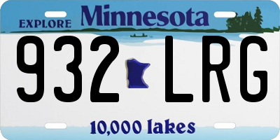 MN license plate 932LRG