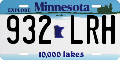 MN license plate 932LRH