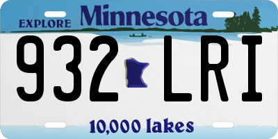 MN license plate 932LRI