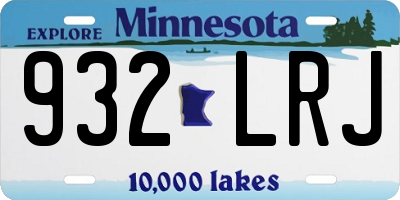 MN license plate 932LRJ
