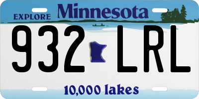 MN license plate 932LRL