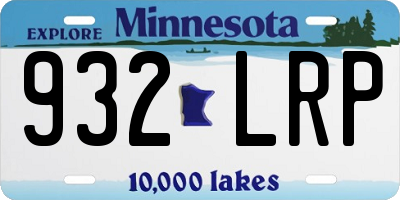 MN license plate 932LRP