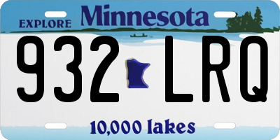 MN license plate 932LRQ