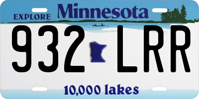 MN license plate 932LRR