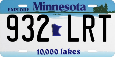 MN license plate 932LRT