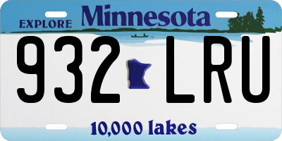 MN license plate 932LRU