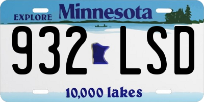 MN license plate 932LSD